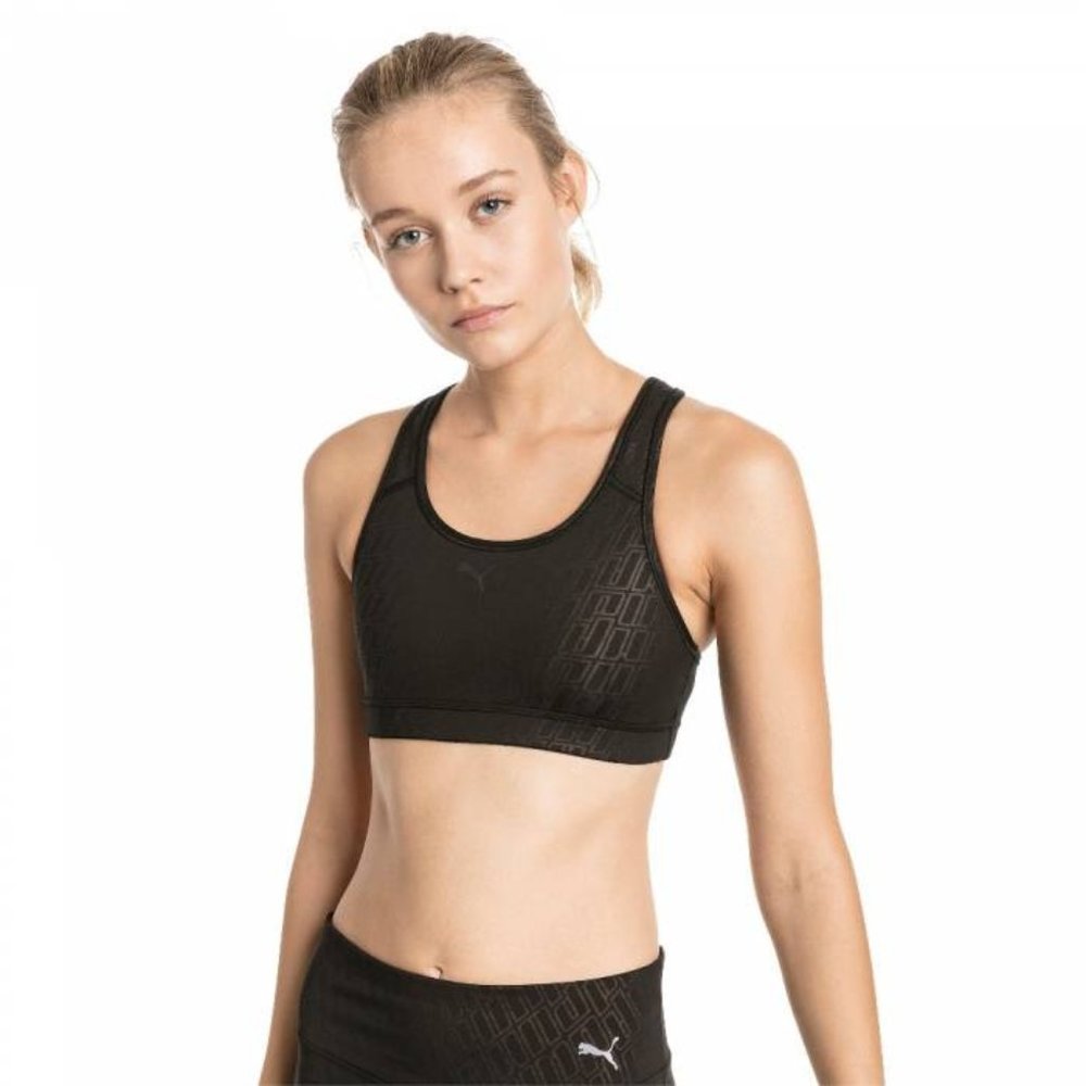 Puma 4Keeps Graphic Womens Sports Bra - Black Med